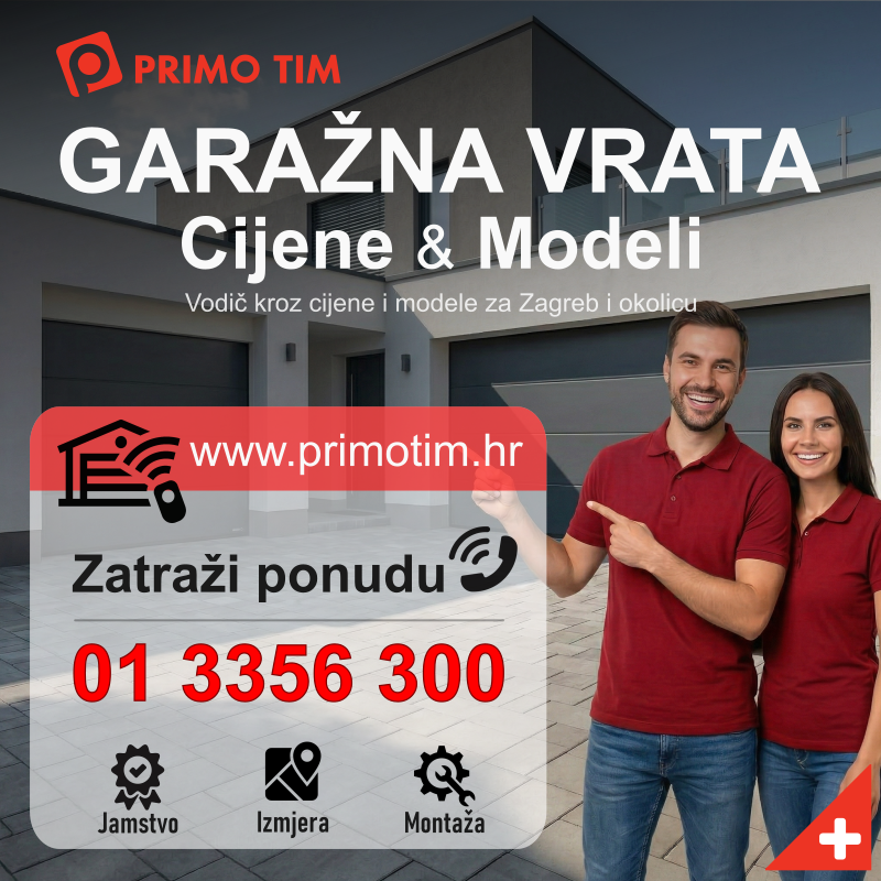 Garažna vrata cijene i modeli Zagreb — Zatražite besplatnu ponudu Primo Tim